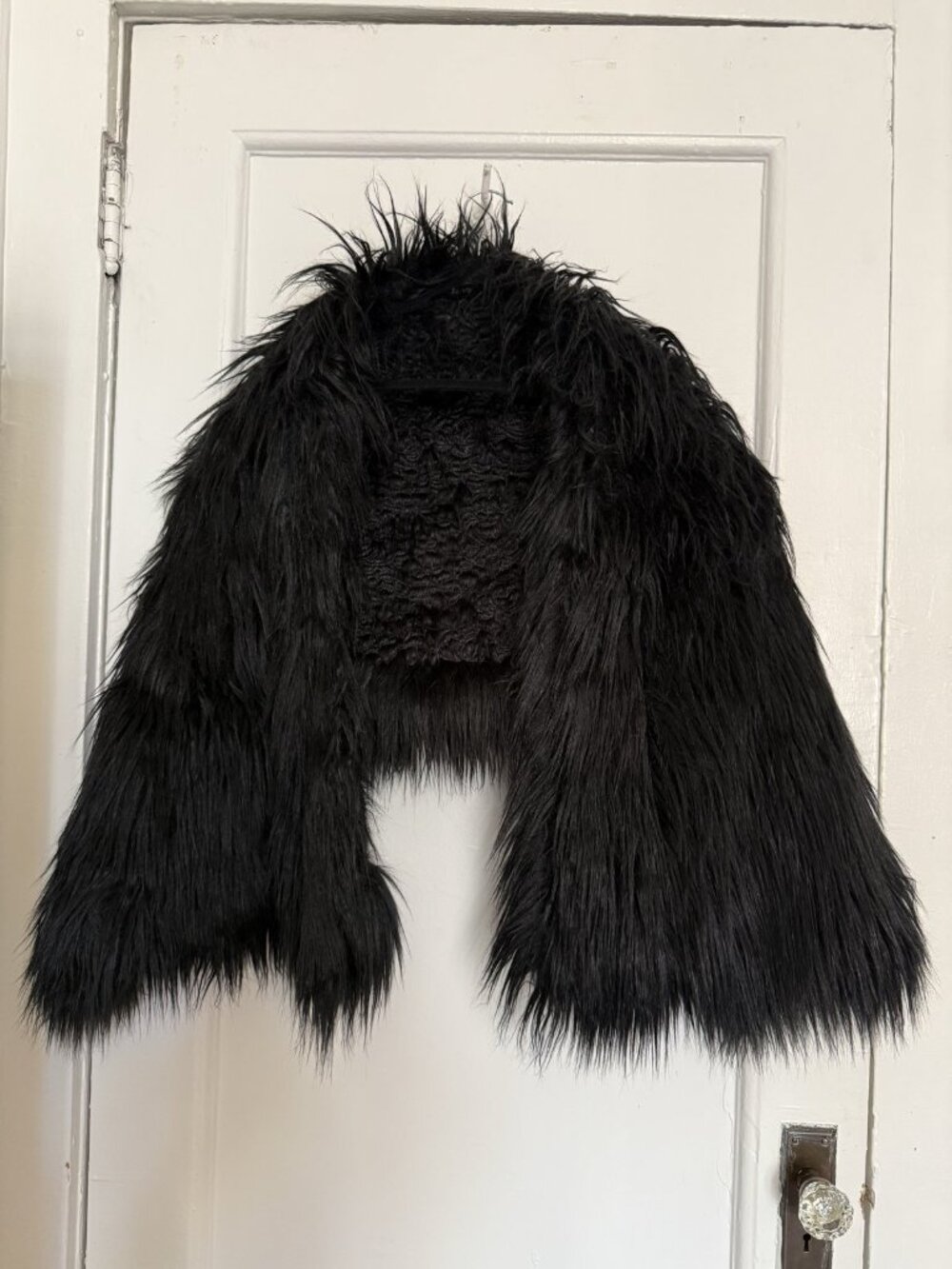 Stella McCartney Black Faux Fur Jacket XS